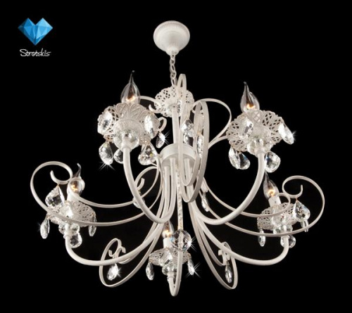 Подвесная люстра Alda 3305/5 белый с золотом фото 3