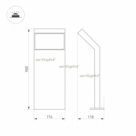 Наземный светильник ECRAN 029992 фото 2