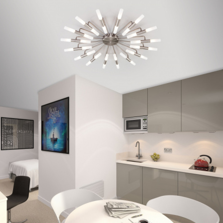 Потолочная люстра Bastone 348 никель фото 2