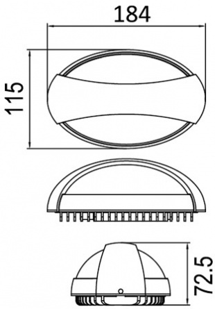 Архитектурная подсветка SIDNEY LED W1861 Gr фото 3