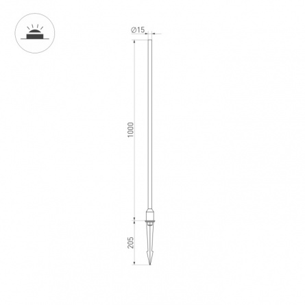 Наземный светильник CHAMPAGNE 034167 фото 3