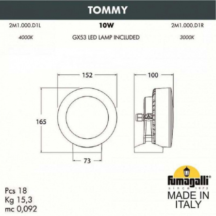 Архитектурная подсветка Tommy 2M1.000.000.LXD1L фото 2
