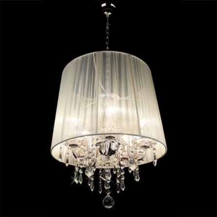 Подвесная люстра Allata 2045/5 хром / белый фото 3