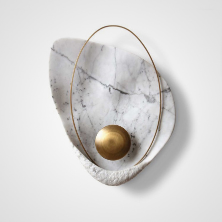 Настенный светильник CLAM Белый мрамор фото 1