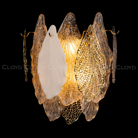 Бра Cloyd SENEGAL-A W3 / выс. 33 см - с золот. листьями - золото (арт.20110) фото 1