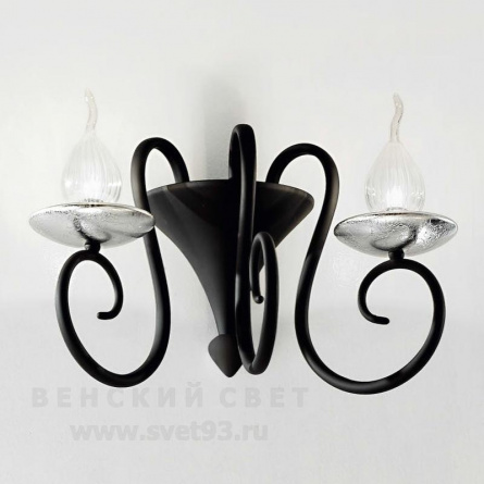 Бра 461/2A black IDL Италия  40W 26 см Черного матового цвета Deco фото 1