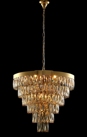 Люстра Crystal Lux ABIGAIL SP-PL15 D620 GOLD/AMBER фото 2