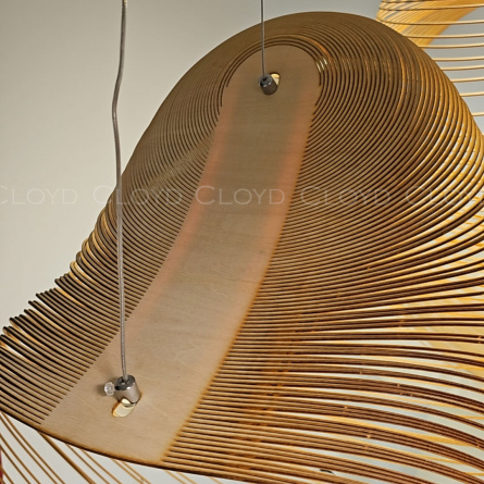 Подвесные светильники Cloyd FUETE P1 / выс. 45 см - дерево - белый (арт.11414) фото 4