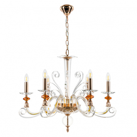 Бра Crystal Lux CATARINA AP1 V2 GOLD/TRANSPARENT-COGNAC фото 9