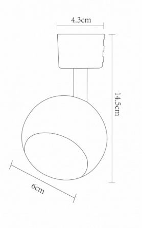 Трековый светильник Brad A6253PL-1BK фото 2
