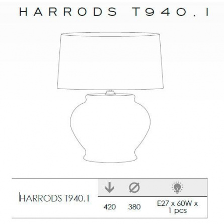 Интерьерная настольная лампа Harrods HARRODS T940.1 фото 2