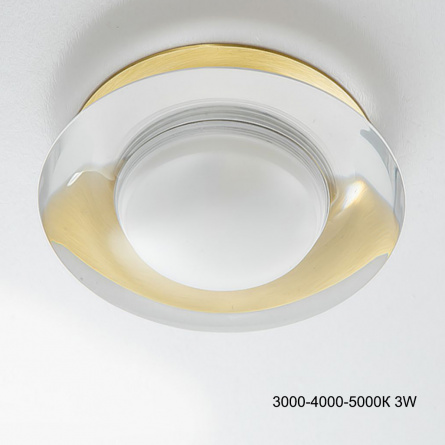 Встраиваемый светодиодный светильник LIS Трехцветный свет 3W фото 1