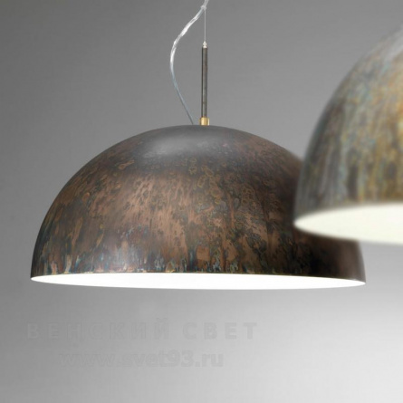 Светильник подвесной 482/35 (478/35) brownwhite IDL Италия  2,1W 31 см (без учета цепи) Кортен-сталь коричневого цвета Amalfi фото 1