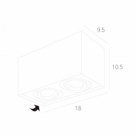 Точечный светильник Factor A5544PL-2BK фото 2