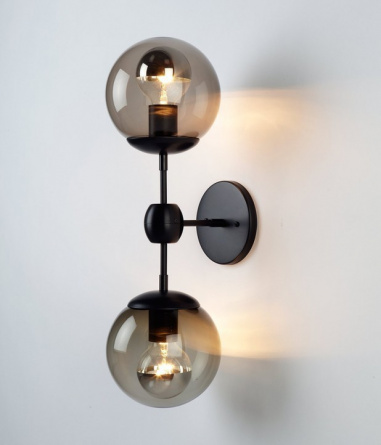 Бра Modo Sconce 2 Globes Black фото 1