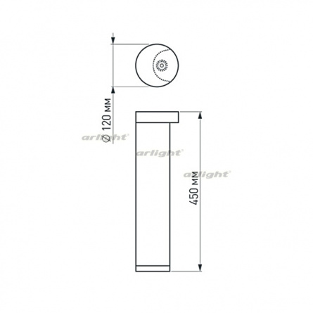 Наземный светильник ROUND 120 020336 фото 2