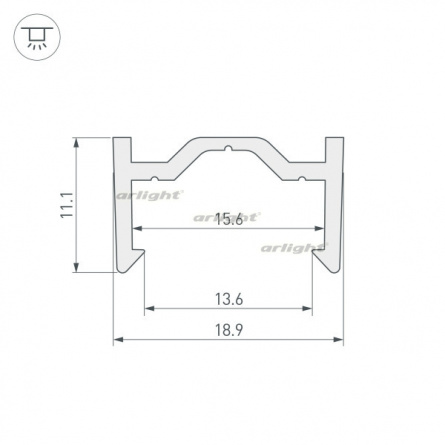 Профиль для светодиодной ленты  027091 фото 2