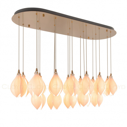 Люстра Cloyd MANGRA C19 / L100 см - керамика - золото фото 1