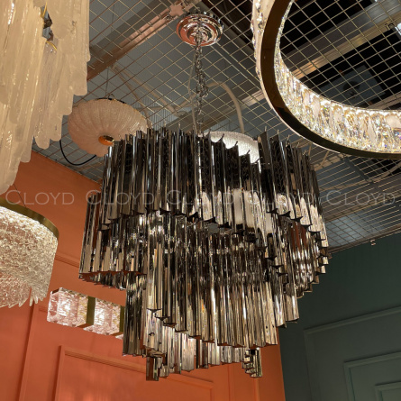 Люстра Cloyd EVOLUTE-B C10 / Ø60 см - хром - дымчатое стекло (арт.11266) фото 2