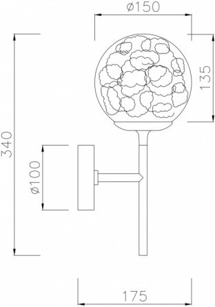 Бра Ligero MOD061WL-01BS фото 2