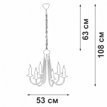 Подвесная люстра  V3718-8/6 фото 2