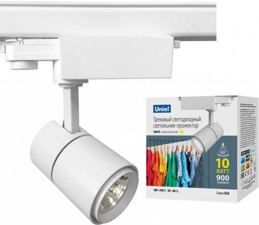 Трековый светильник  ULB-T52-10W/3000K/H WHITE фото 1