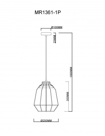 Подвесной светильник Hill MR1361-1P фото 2