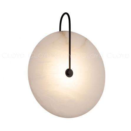 Бра Cloyd AXIOM-B W1 / Ø30 см - алебастр - черный (арт.20334) фото 1