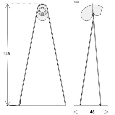 Торшер White glass trap floor lamp фото 2