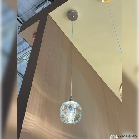 Светильник подвесной Crystal Lux BOX SP1 CHROME/TRANSPARENT фото 3