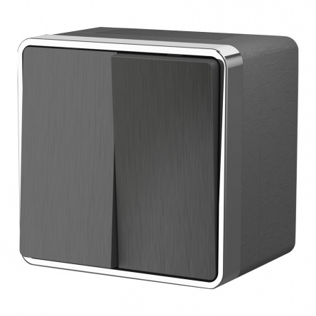 Выключатель Накладные механизмы Gallant графит рифленый W5020204 фото 1