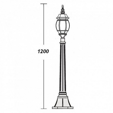 Наземный фонарь  83407S W фото 2