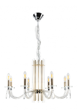 Бра Crystal Lux AURELIO AP2 GOLD+CHROME/TRANSPARENT фото 7