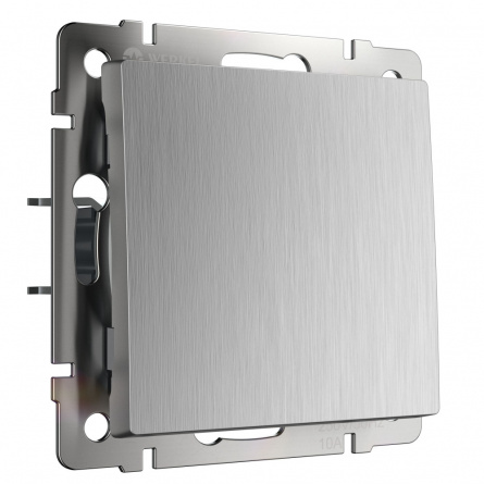 Выключатель Встраиваемые механизмы серебряный рифленый W1110009 фото 1