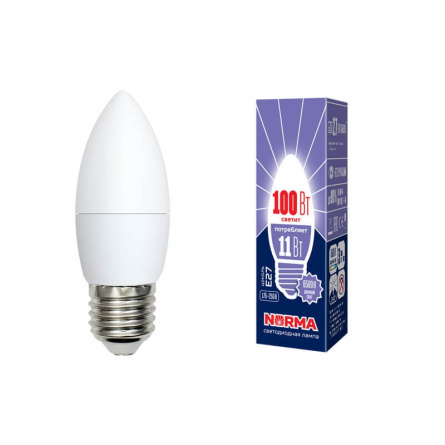 Лампочка светодиодная  LED-C37-11W/DW/E27/FR/NR картон фото 1