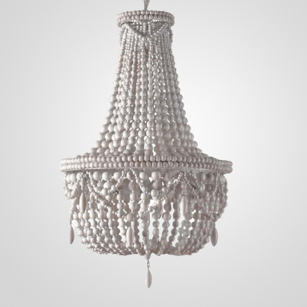 Люстра RH Anselme White Wood Large Chandelier фото 1