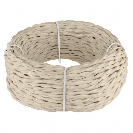 Кабель Ретро кабель песочный Ретро кабель витой  3х1,5  (песочный) 20м фото 1