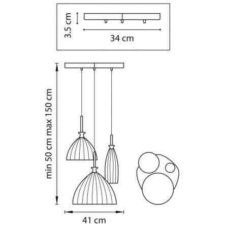 Подвесной светильник Agola 810130 фото 2
