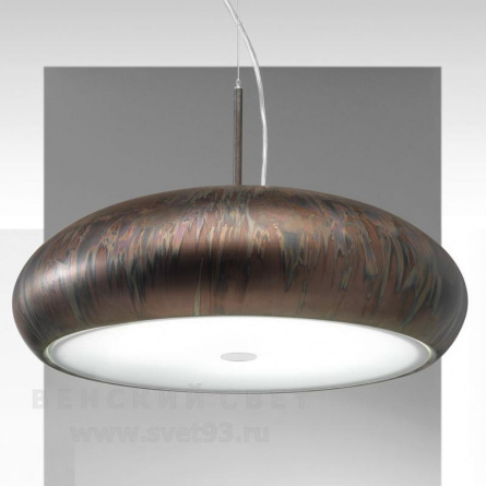Светильник подвесной 479/40 brown corten IDL Италия  22W 28 см (без учета цепи) Кортен-сталь коричневого цвета Ponza фото 1
