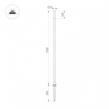 Наземный светильник CANNA 034164 фото 3