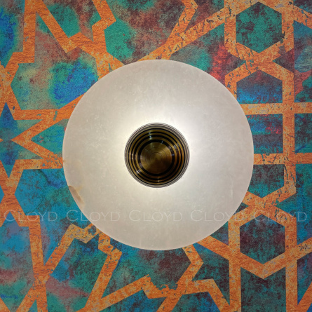 Бра Cloyd AXIOM-A W1 / Ø20 см - алебастр - латунь (арт.20331) фото 2