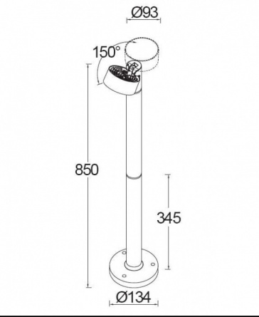 Наземный светильник TUBE LED W6261A-850 Gr фото 3