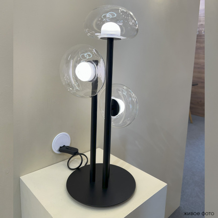 Настольная лампа Crystal Lux BOSQUE LG3 BLACK/TRANSPARENT фото 6