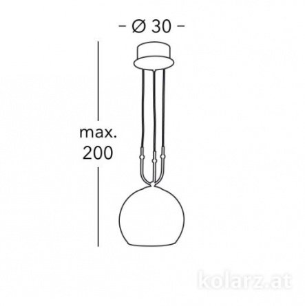Подвесной светильник Kolarz LUNA, Aqua Red, 0392.31+1M.3.Aq.RV 30 фото 2