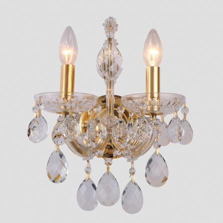 Бра Crystal Lux ISABEL AP2 GOLD/TRANSPARENT фото 2