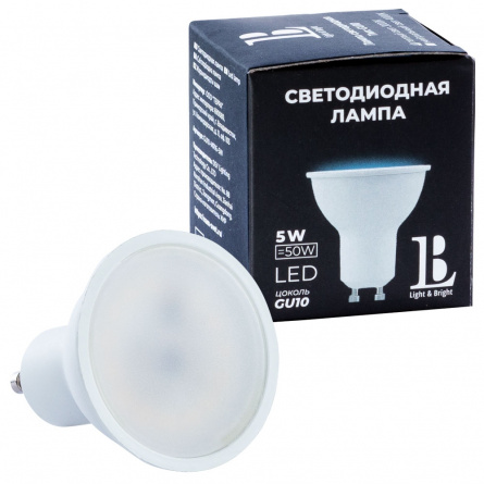 Лампочка светодиодная  GU10-5W-MR16-4000K_lb фото 1
