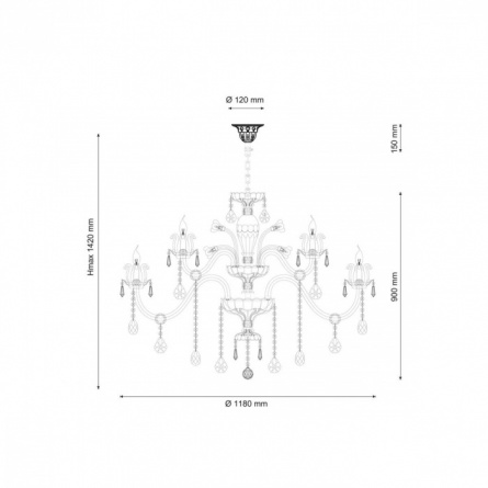 Подвесная люстра Ashanti Ashanti 1250.18 clear фото 3
