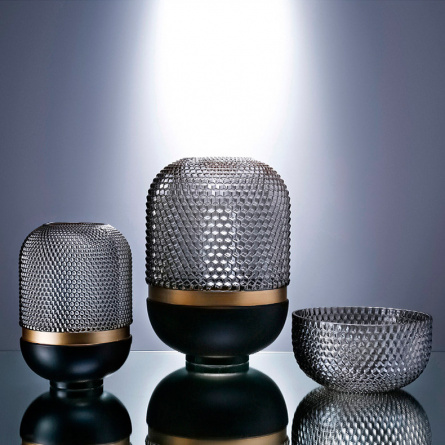 Мебель и интерьер/Вазы Cloyd DOTT Vase / выс. 10 см - сер. стекло (арт.50028) фото 3