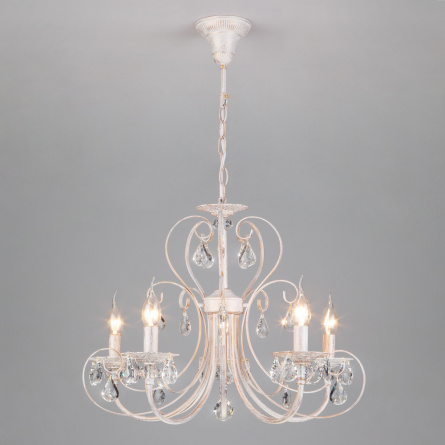 Подвесная люстра Alda 3305/5 белый с золотом фото 1