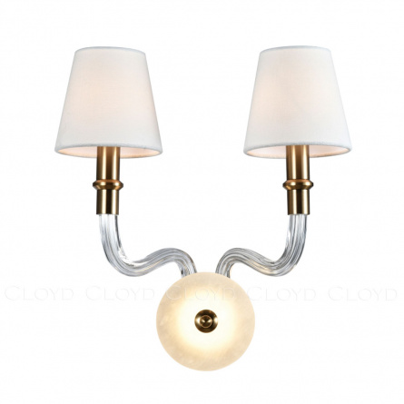 Бра Cloyd SHERINGTON-A W3 / шир. 35 см - абажуры - латунь (арт.20357) фото 1